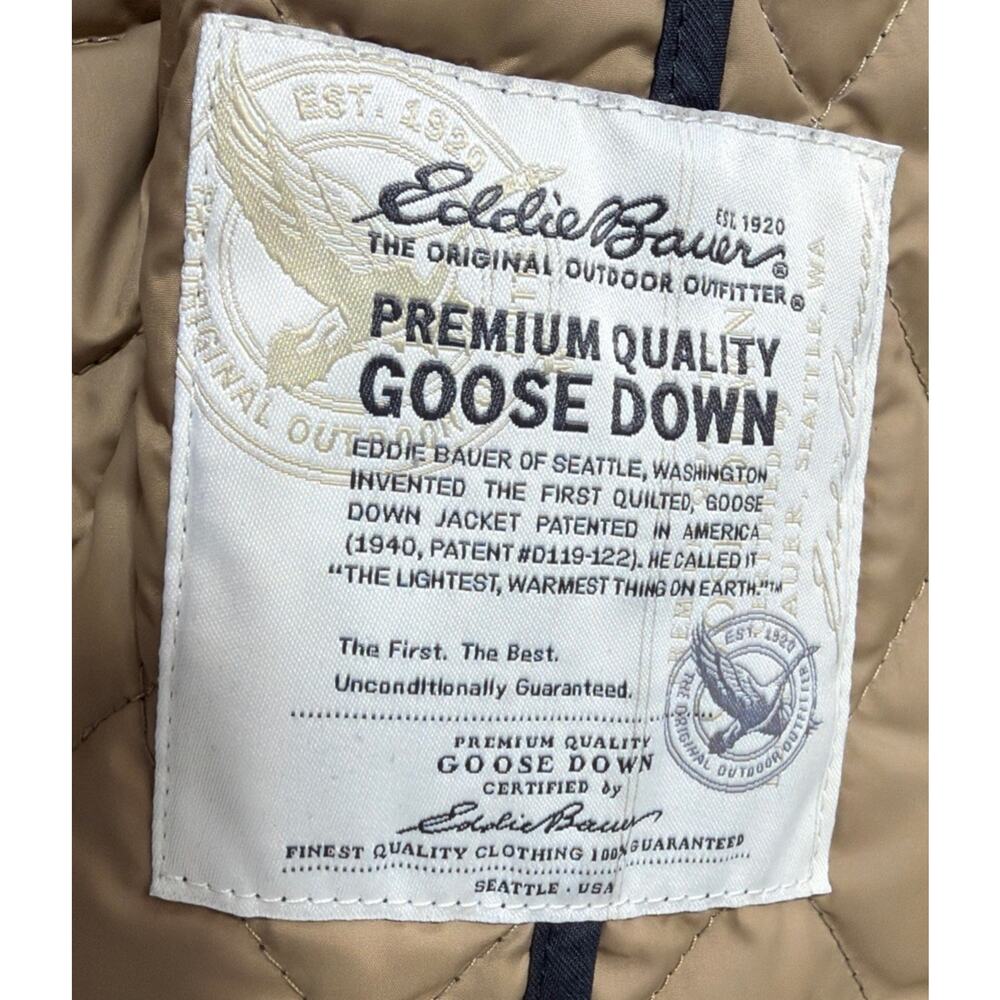 Eddie Bauer Navy Blue EB550 Goose Down Quilted Jacket Women’s XL - Picture 7 of 9